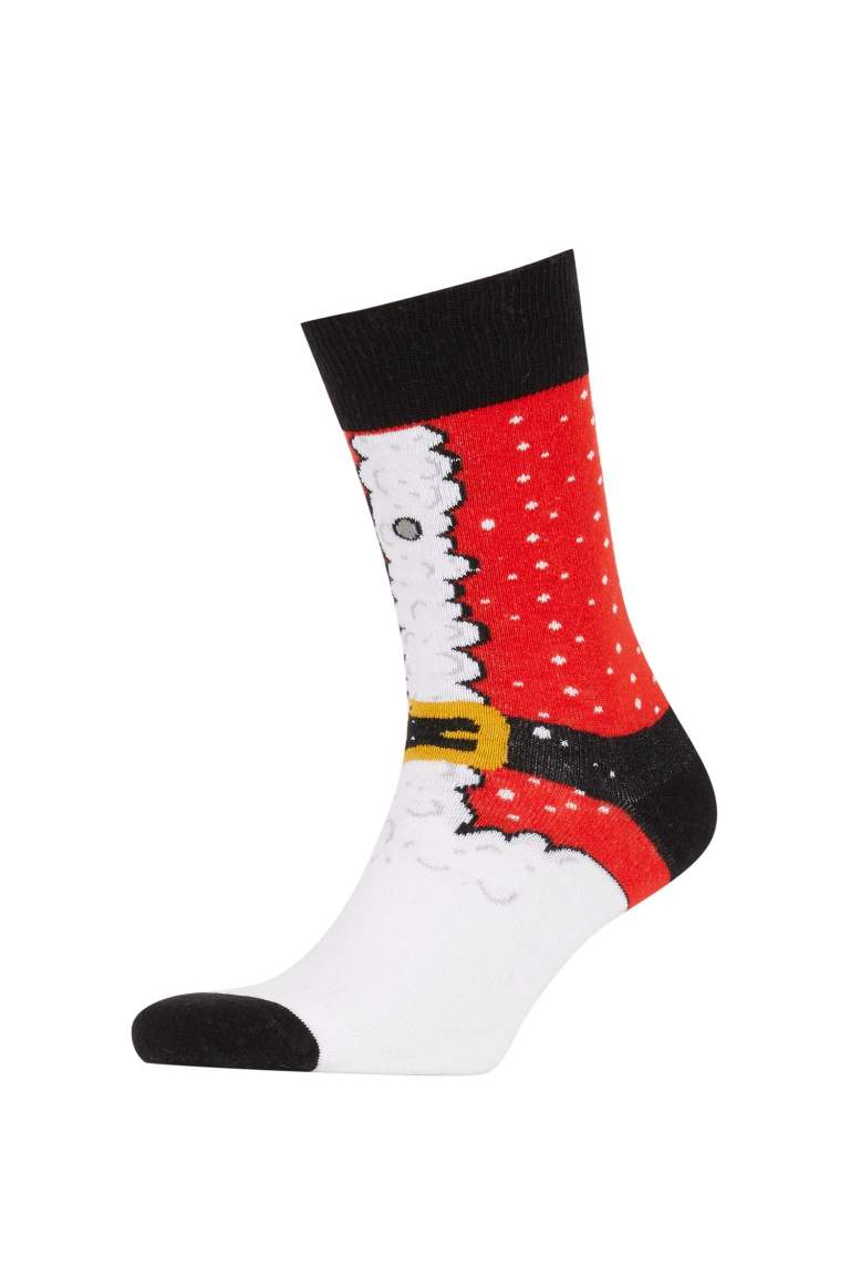 Men Christmas Themed Cotton Long Socks