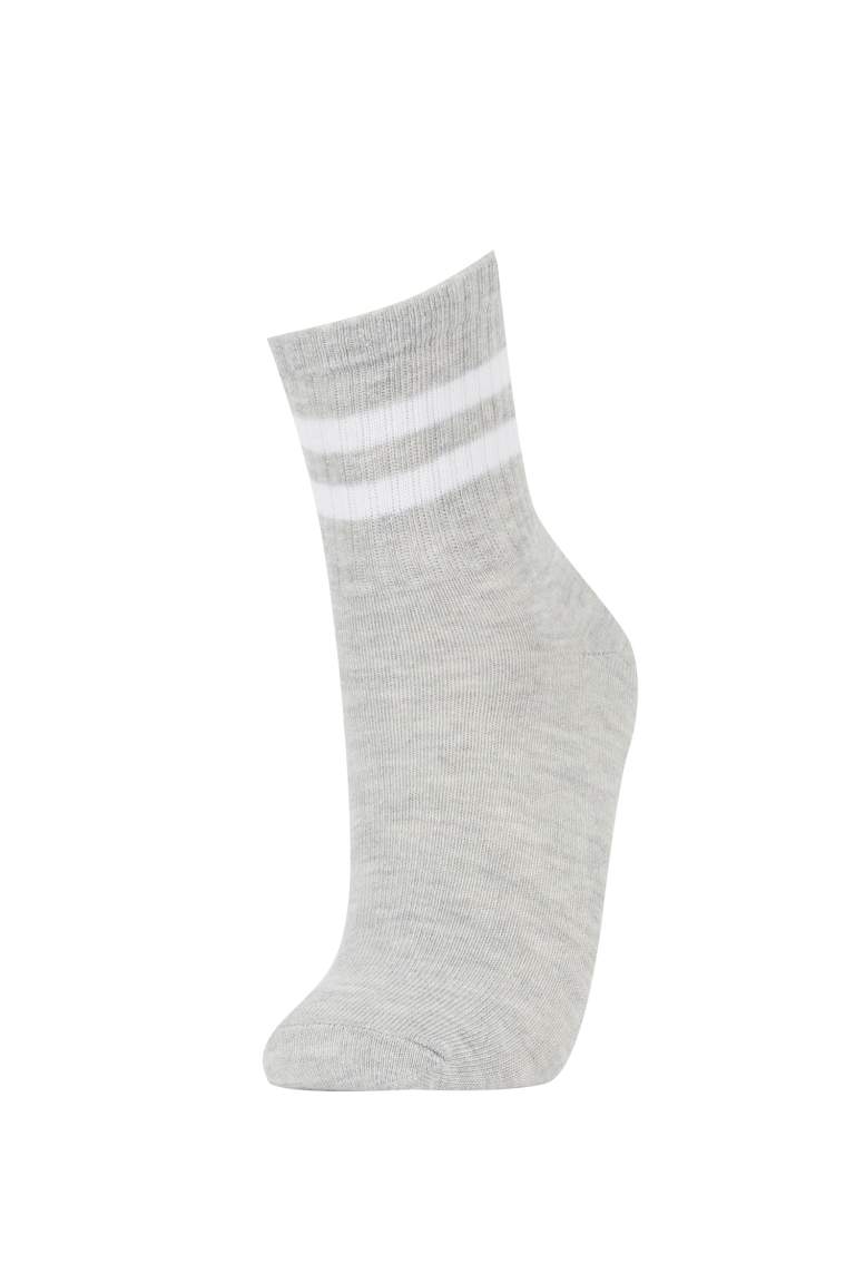 Girls 5 Pack Cotton Long Socks