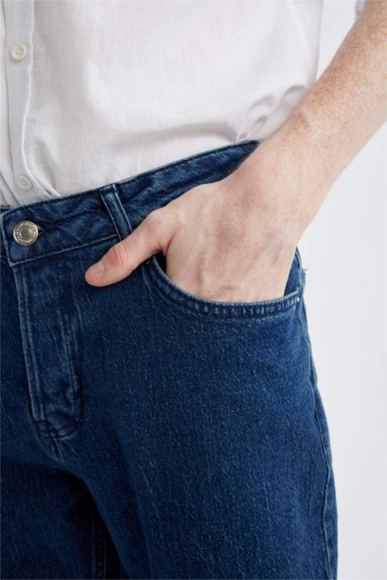 Blue MAN Regular Comfort Fit Normal Mold Normal Waist Leg Jeans 2702691 DeFacto