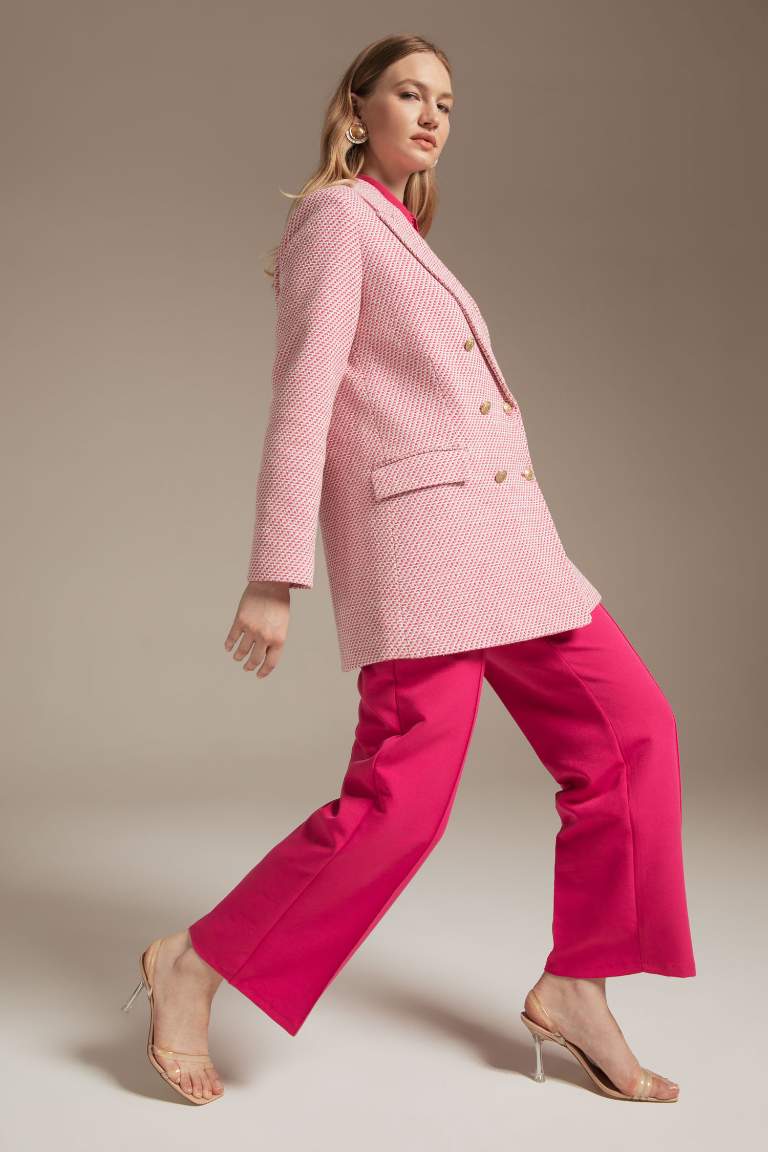 Regular Fit Gömlek Yaka Kruvaze Blazer Yelek