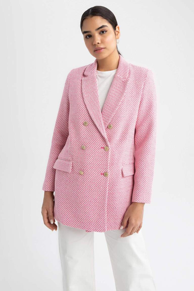 Regular Fit Gömlek Yaka Kruvaze Blazer Yelek