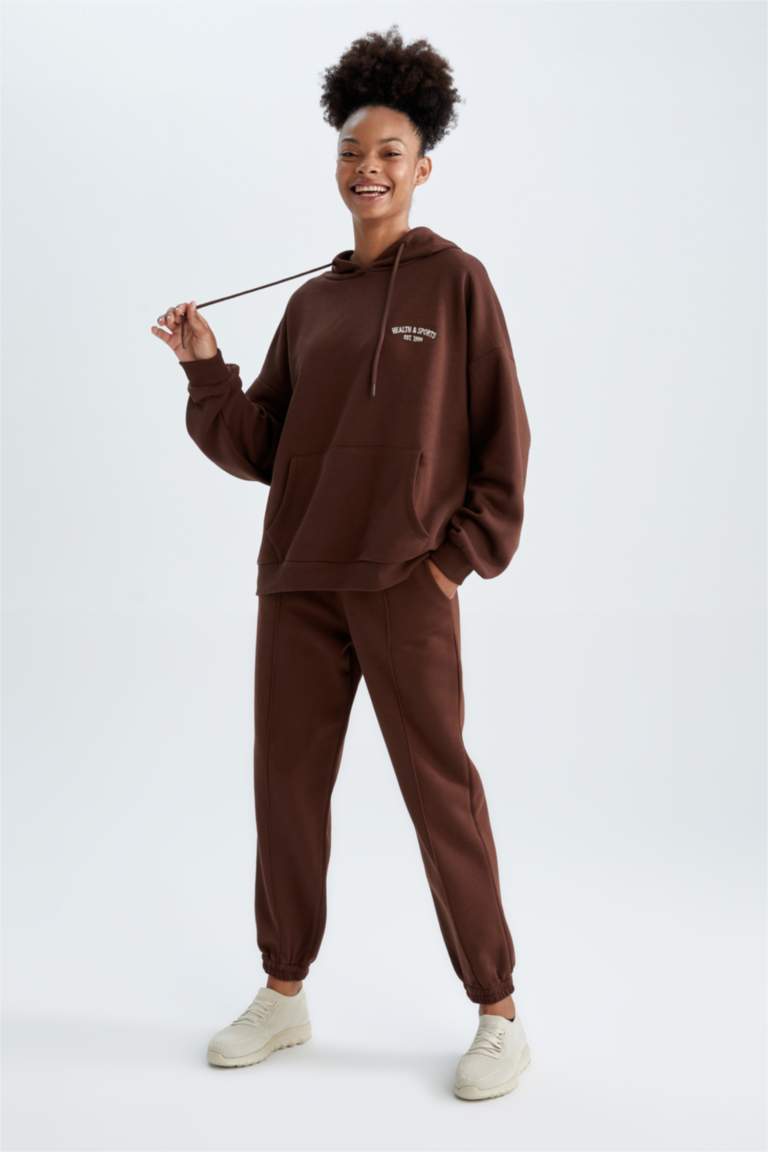 بنطلون قماش سميك جوجر فيت بجيب مزدوج