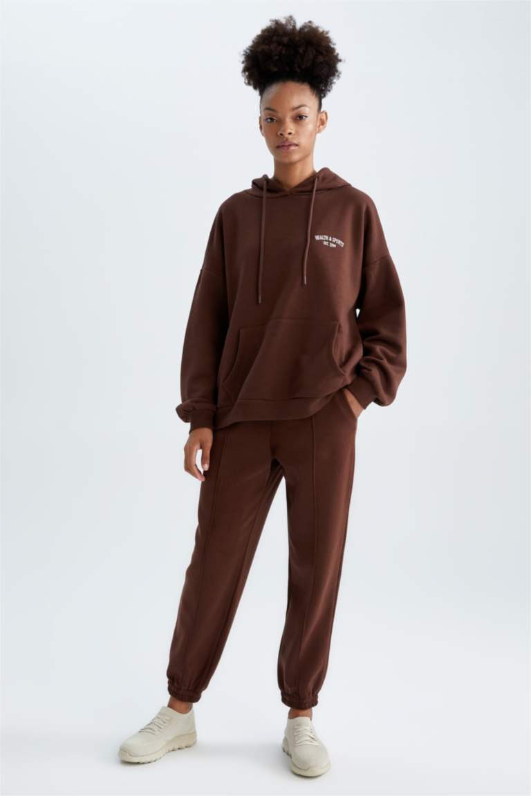 بنطلون قماش سميك جوجر فيت بجيب مزدوج