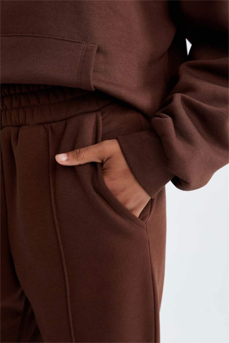 بنطلون قماش سميك جوجر فيت بجيب مزدوج