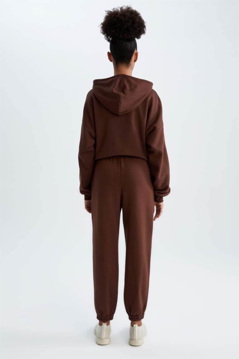 بنطلون قماش سميك جوجر فيت بجيب مزدوج