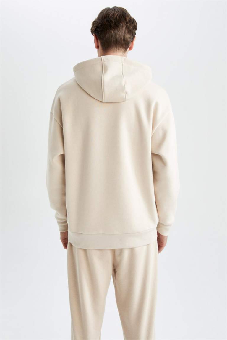 Coveri Moving Beige Cotton Men's Sweatshirt