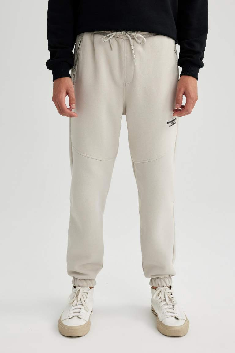 Regular Fit Jogger Eşofman Altı Fermuar Cepli Lastikli Paça