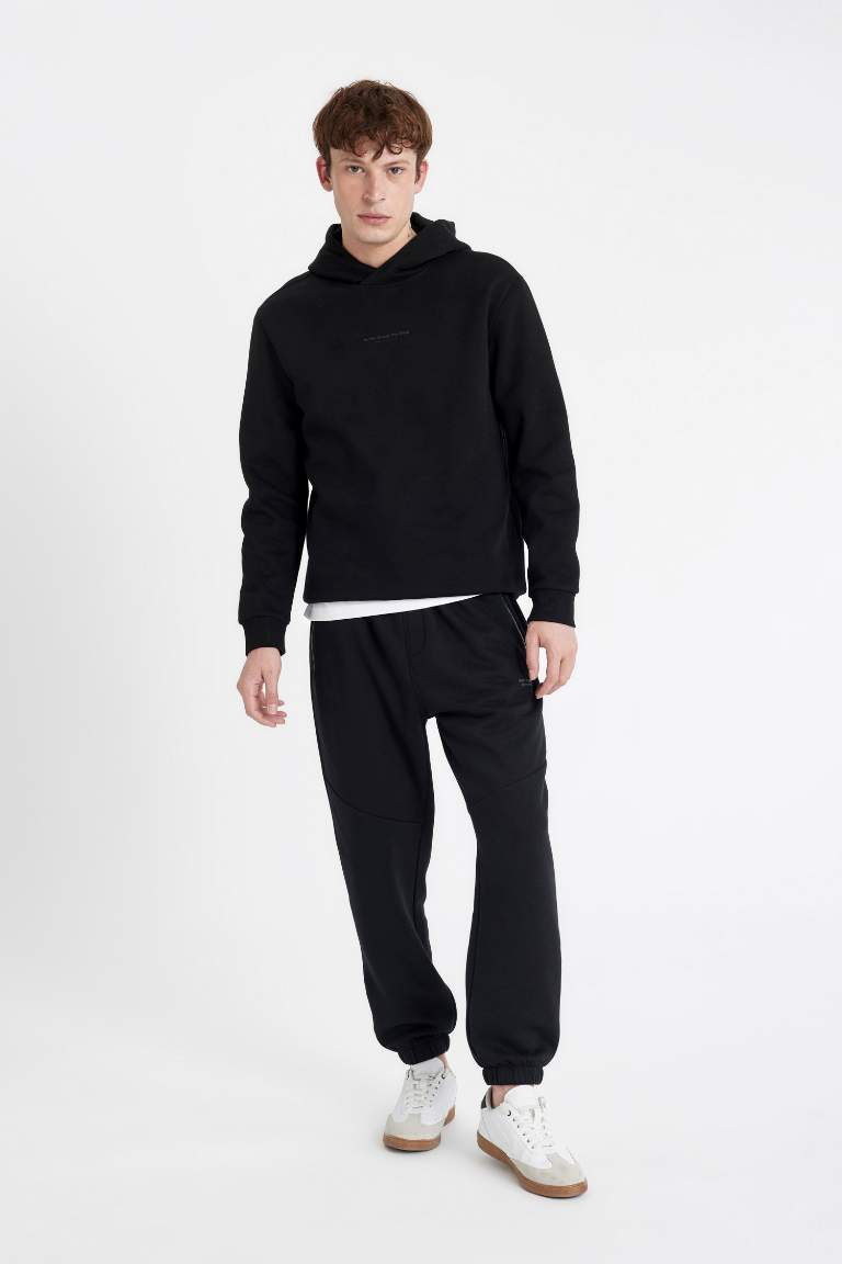 Regular Fit Zipper Pocket Printed Sweatpants