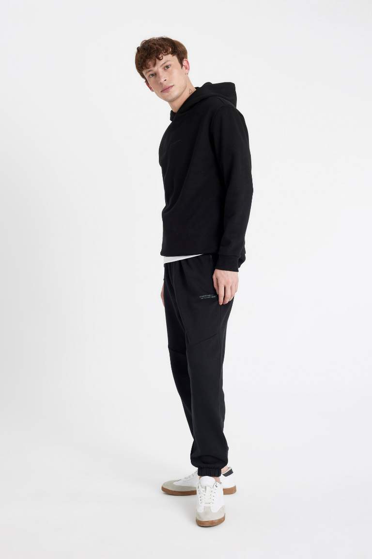 Regular Fit Zipper Pocket Printed Sweatpants