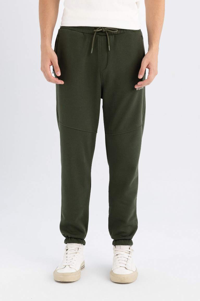 Regular Fit Jogger Eşofman Altı Fermuar Cepli Lastikli Paça