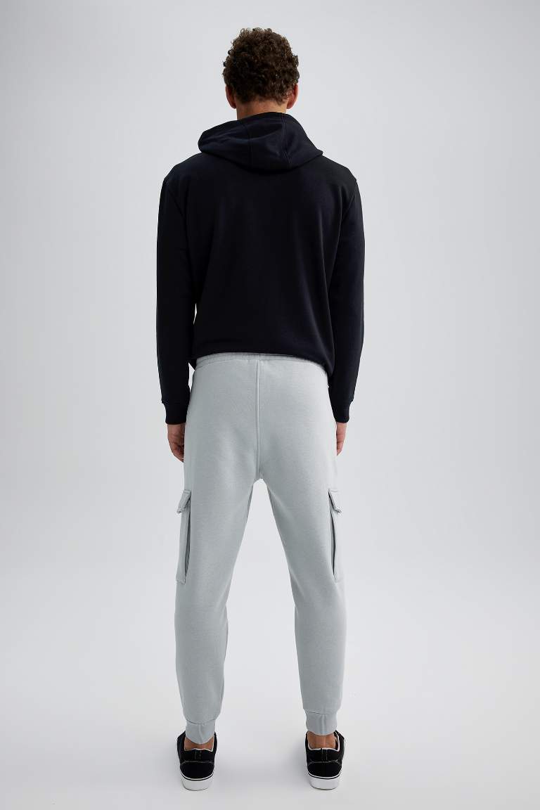 Regular Fit Rib Hem With Cargo Pocket Sweatpants