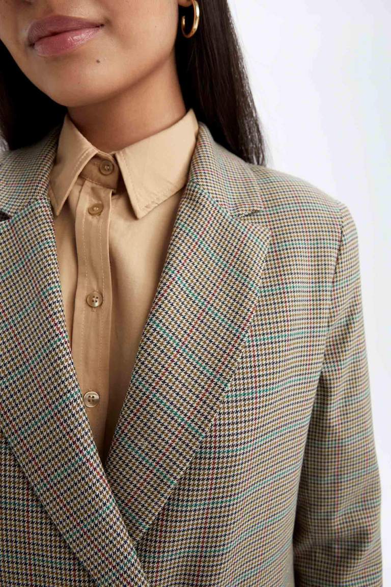 Regular Fit Gömlek Yaka Blazer Ceket