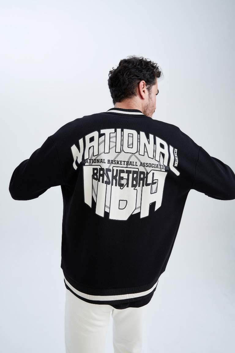 DeFactoFit Oversize Fit NBA Kolej Yaka Hırka