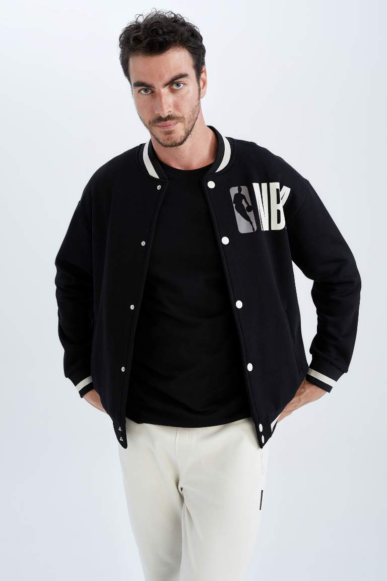 DeFactoFit Oversize Fit NBA Kolej Yaka Hırka