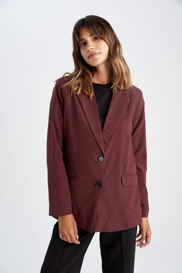 Relax Fit Basic Blazer Ceket