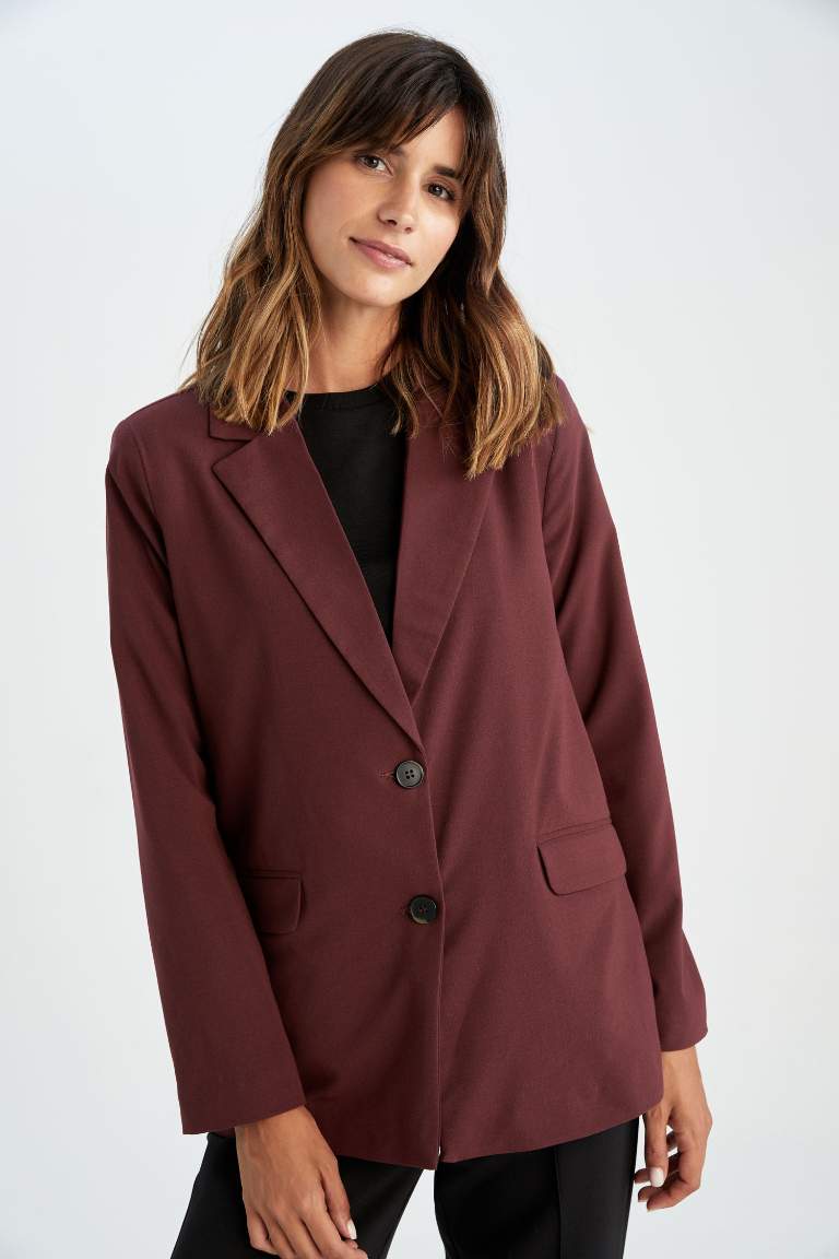 Relax Fit Basic Blazer Ceket