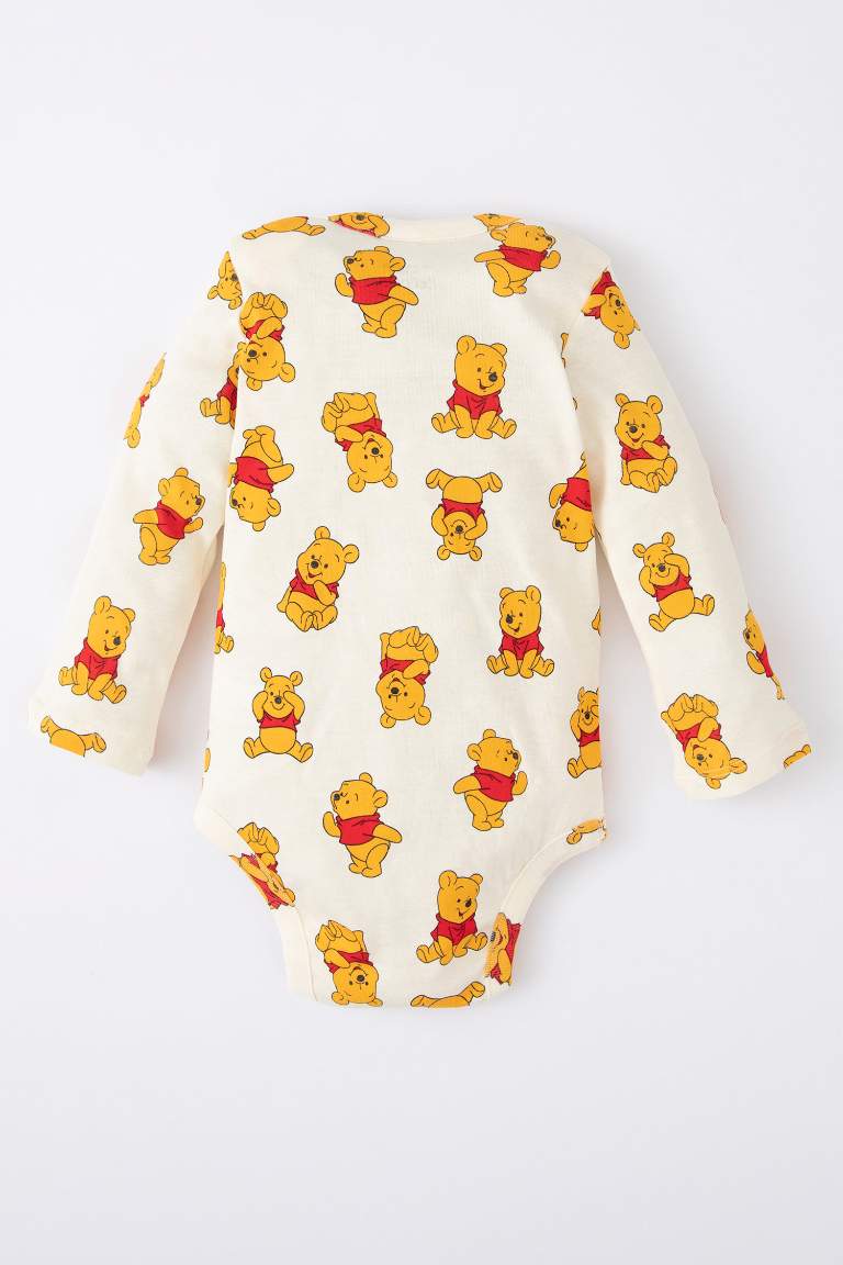 Baby Boy Winnie The Pooh Licensed Long Sleeve Long Sleeve Snap Body