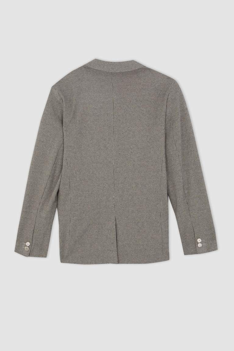 Slim Fit Astarlı Blazer Ceket
