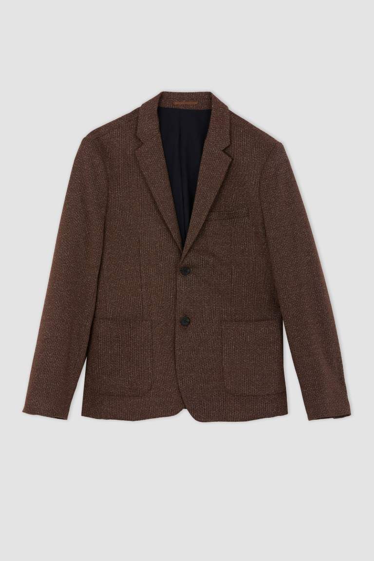 Modern Fit Astarlı Blazer Ceket