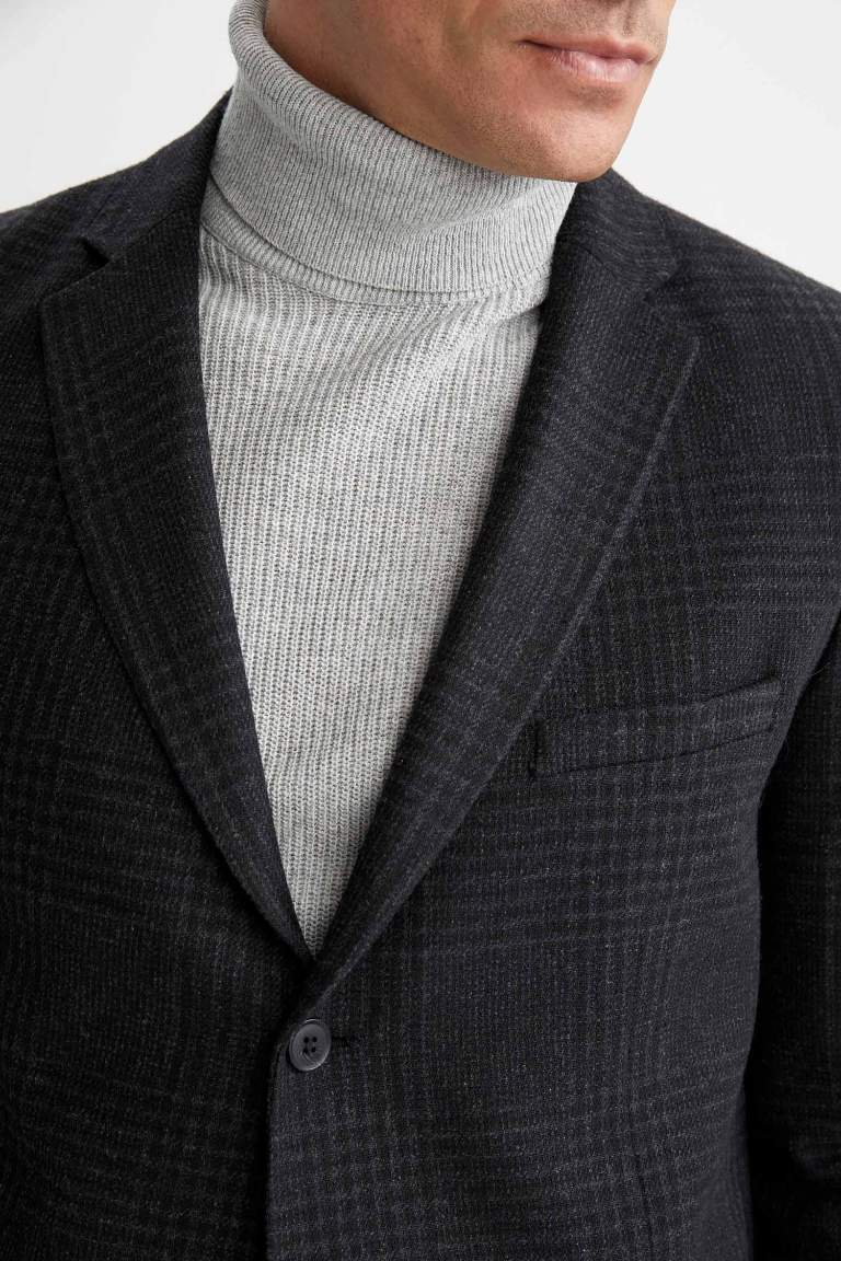 Modern Fit Astarlı Blazer Ceket