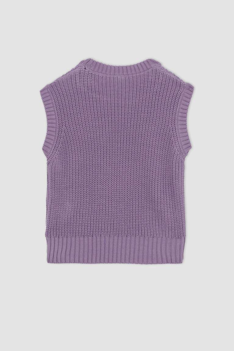 Girl Crew Neck Knitwear Sweater