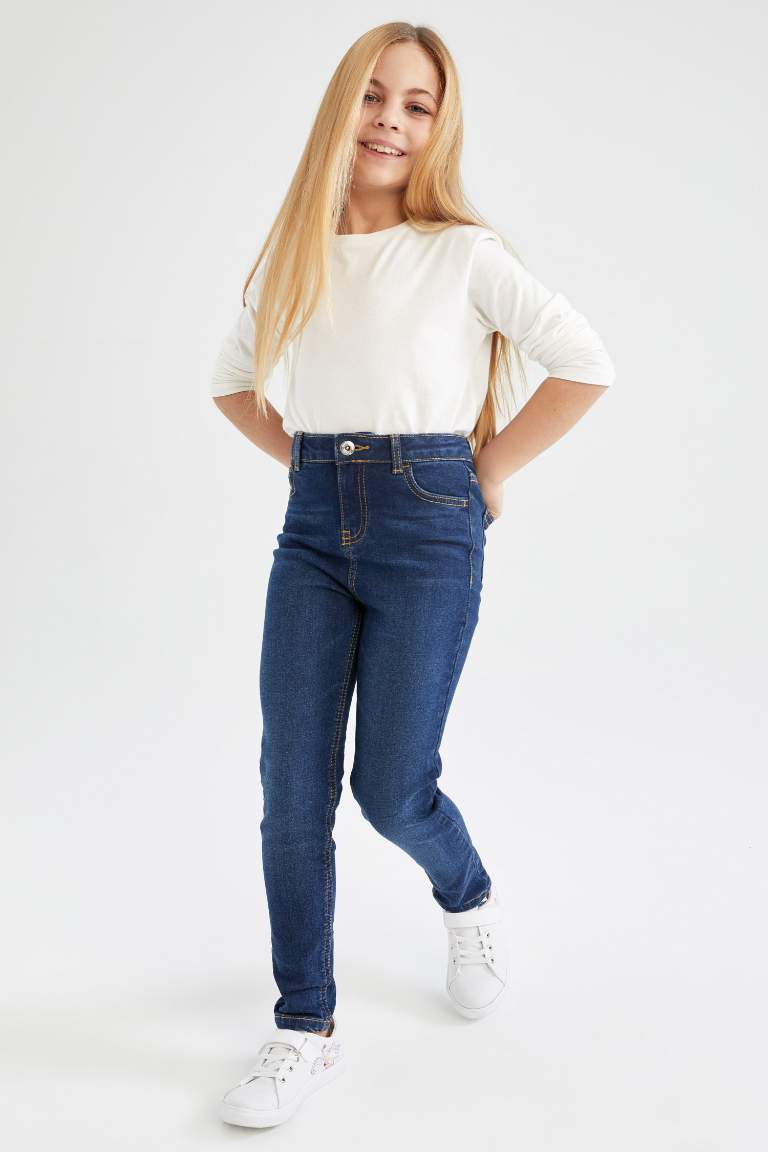 Skinny Fit Denim Trousers