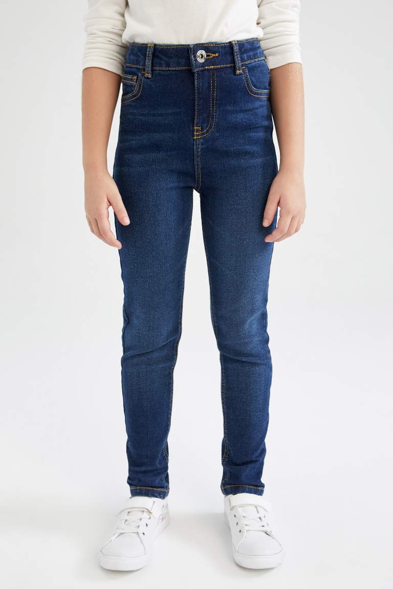 Skinny Fit Denim Trousers