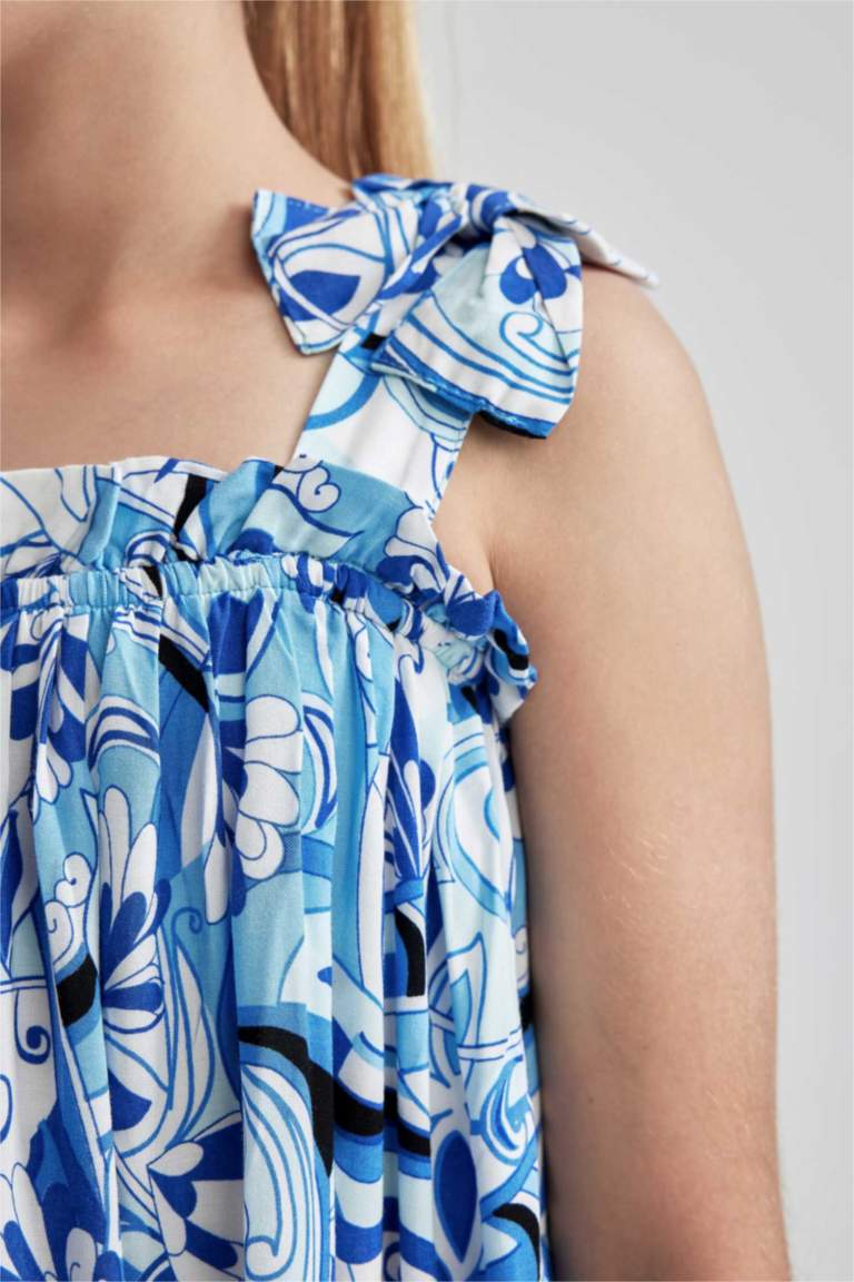 Haut à Bretelles Sergent Major Fille 3 Ans – Fuchsia Motif Fleur – Neuf Sans étiquettes