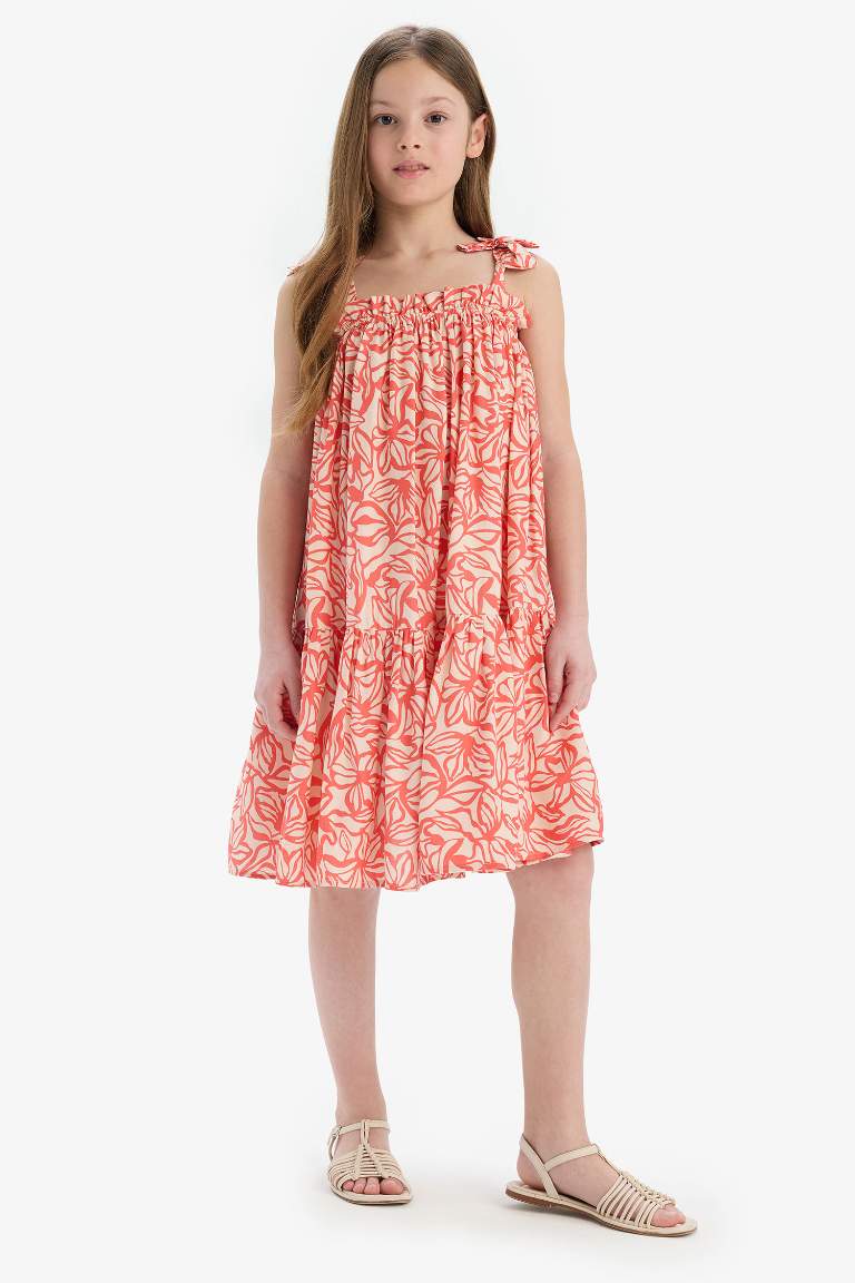 Girl Floral Strap Dress