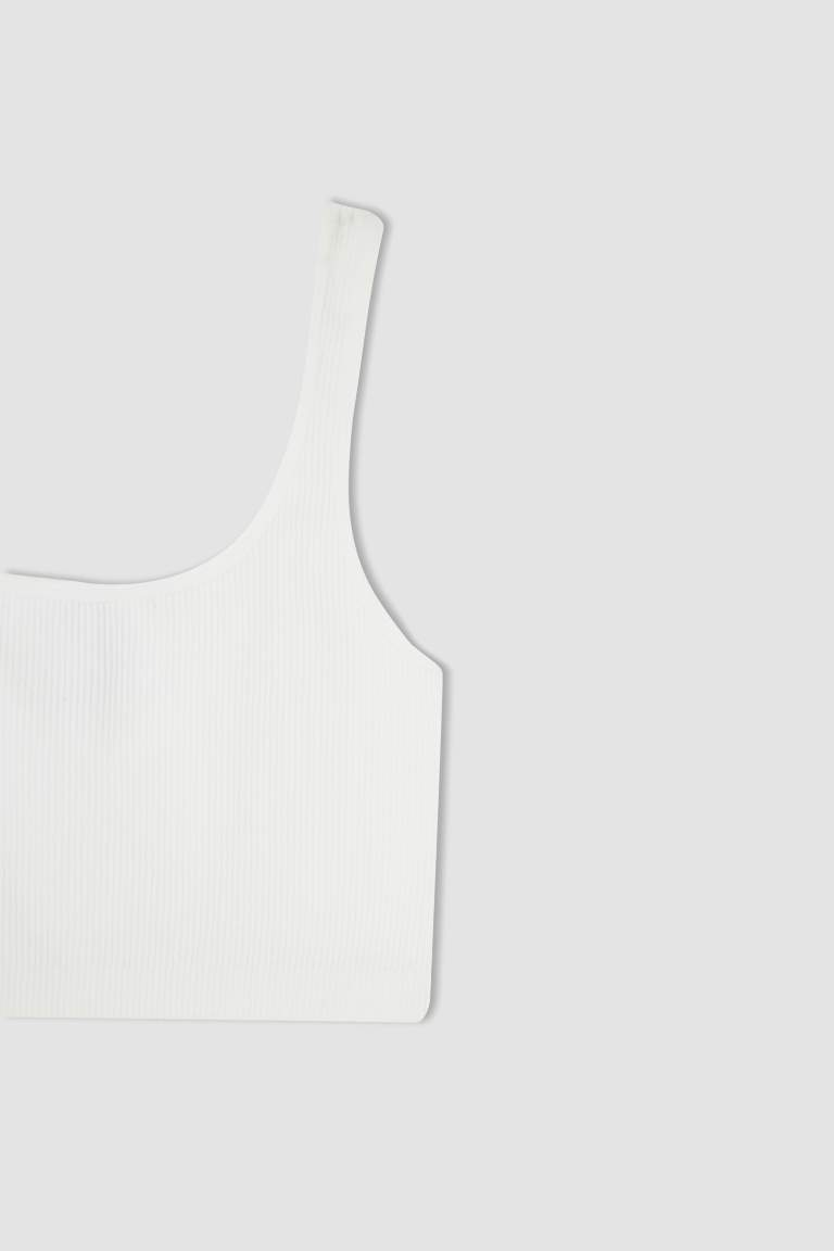 DeFactoFit Yuvarlak Yaka Seamless Dikişsiz Bra Fitili Sporcu Sütyen
