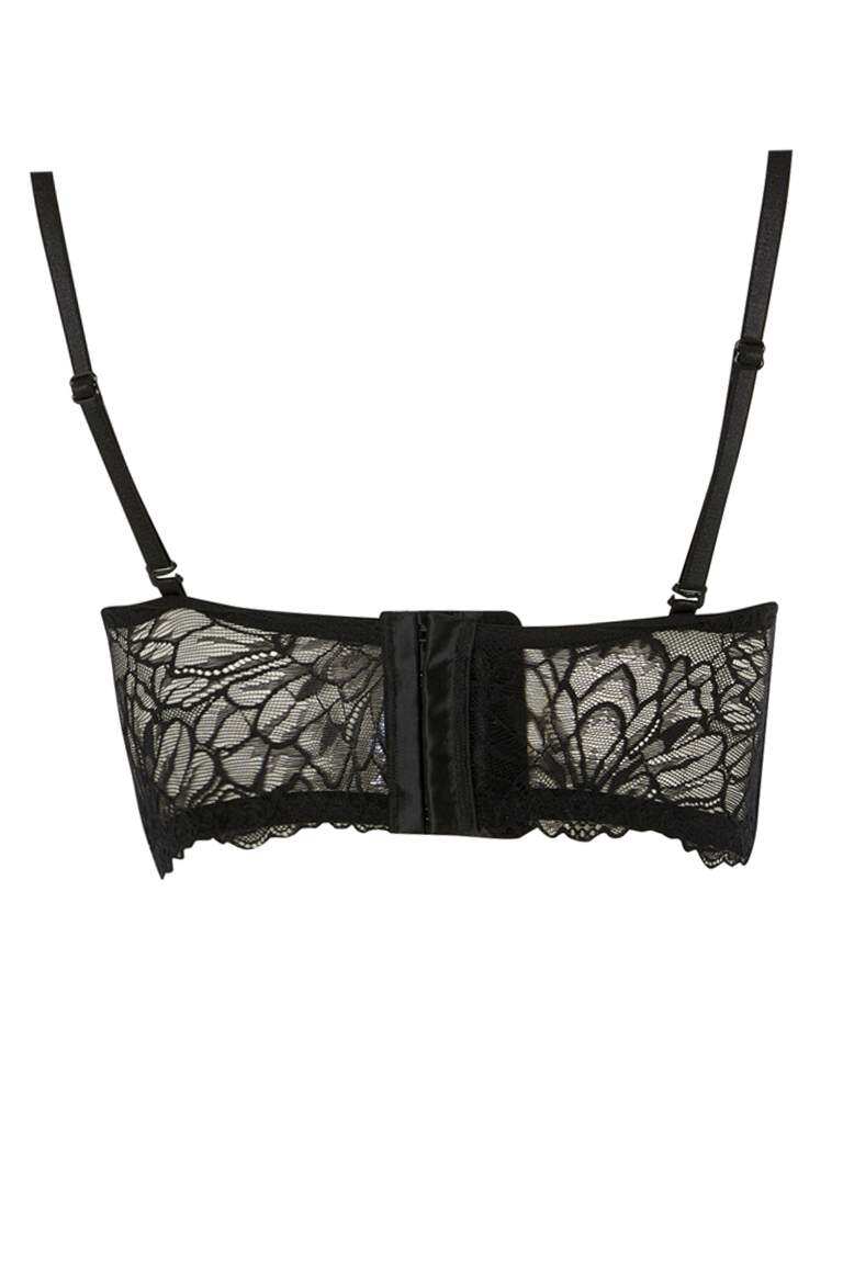 Black WOMAN Fall In Love Lace Detail Maximiser Bra 2679810 | DeFacto