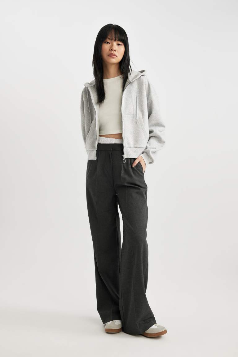 Coool Regular Fit Kapüşonlu Fermuarlı Sweatshirt