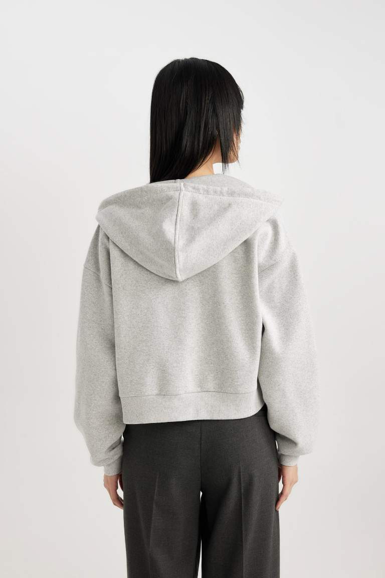Coool Regular Fit Kapüşonlu Fermuarlı Sweatshirt