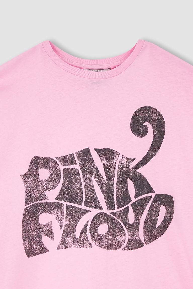Oversize Fit Pink Floyd Crew Neck Short Sleeve T-Shirt