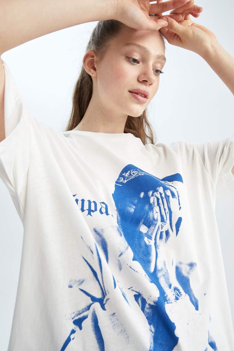 Coool Tupac Shakur Oversize Fit Kısa Kollu %100 Pamuk Tişört