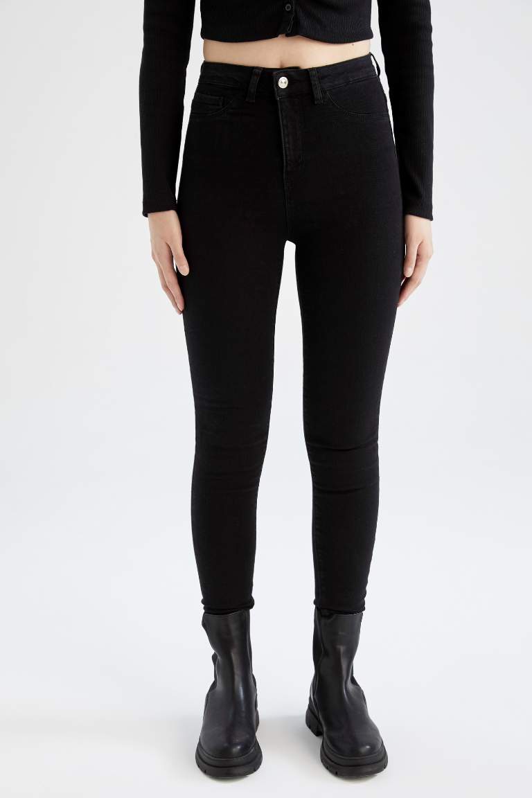 Super Skinny Jegging Fit Yüksek Bel Jean Pantolon