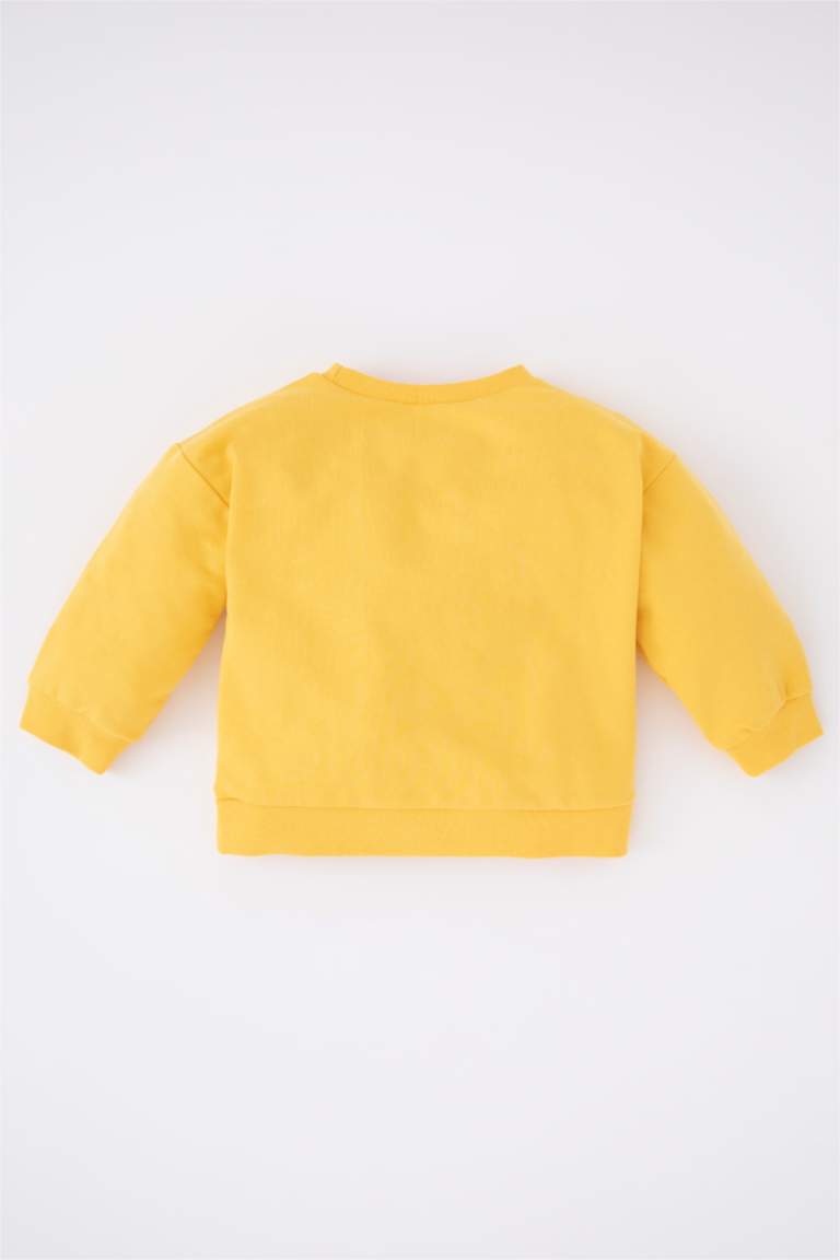 Yellow BABY GIRL Regular Fit Crew Neck Sweatshirt 2645893 DeFacto