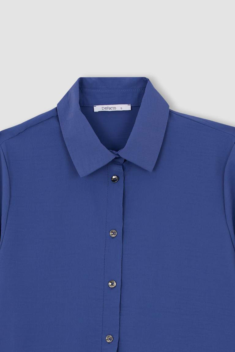 Regular Fit Basic Uzun Kollu Gömlek Tunik