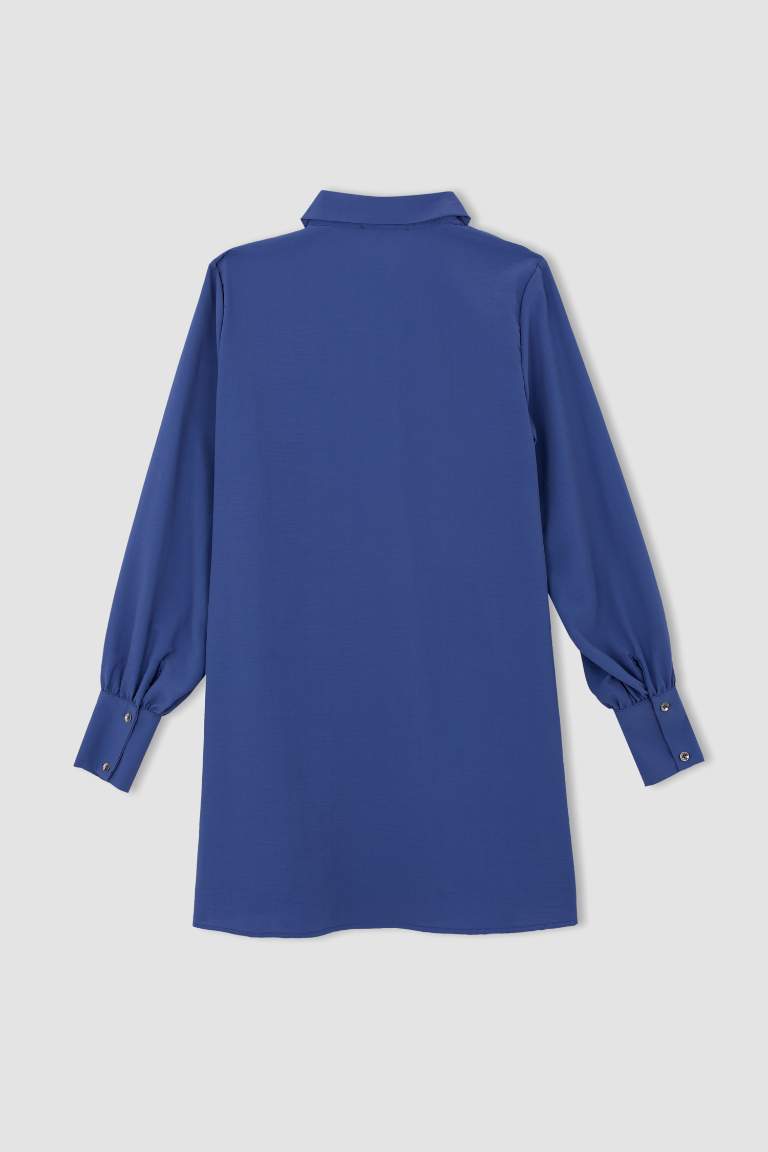 Regular Fit Basic Uzun Kollu Gömlek Tunik
