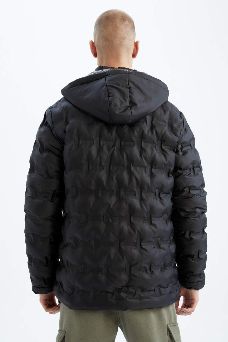 DeFactoFit Regular Fit Kapüşonlu Şişme Mont