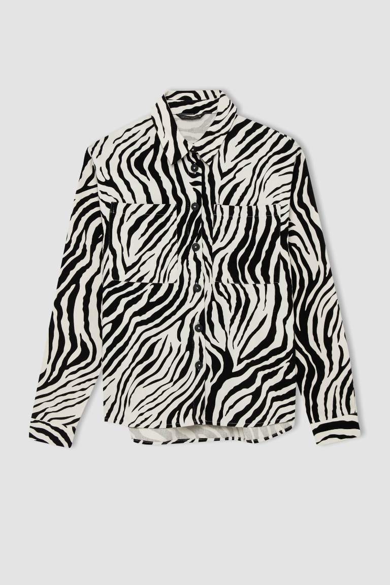 Oversize Fit Gabardin Uzun Kollu %100 Pamuk Gömlek