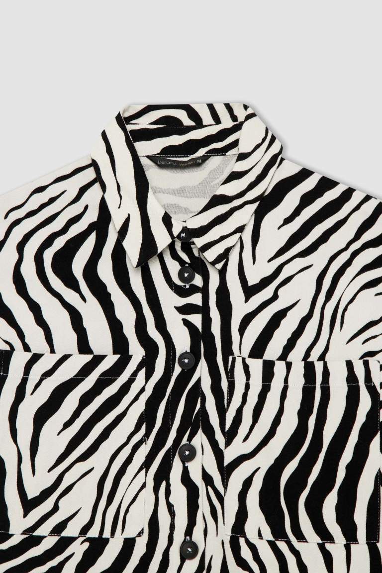 Oversize Fit Gabardin Uzun Kollu %100 Pamuk Gömlek