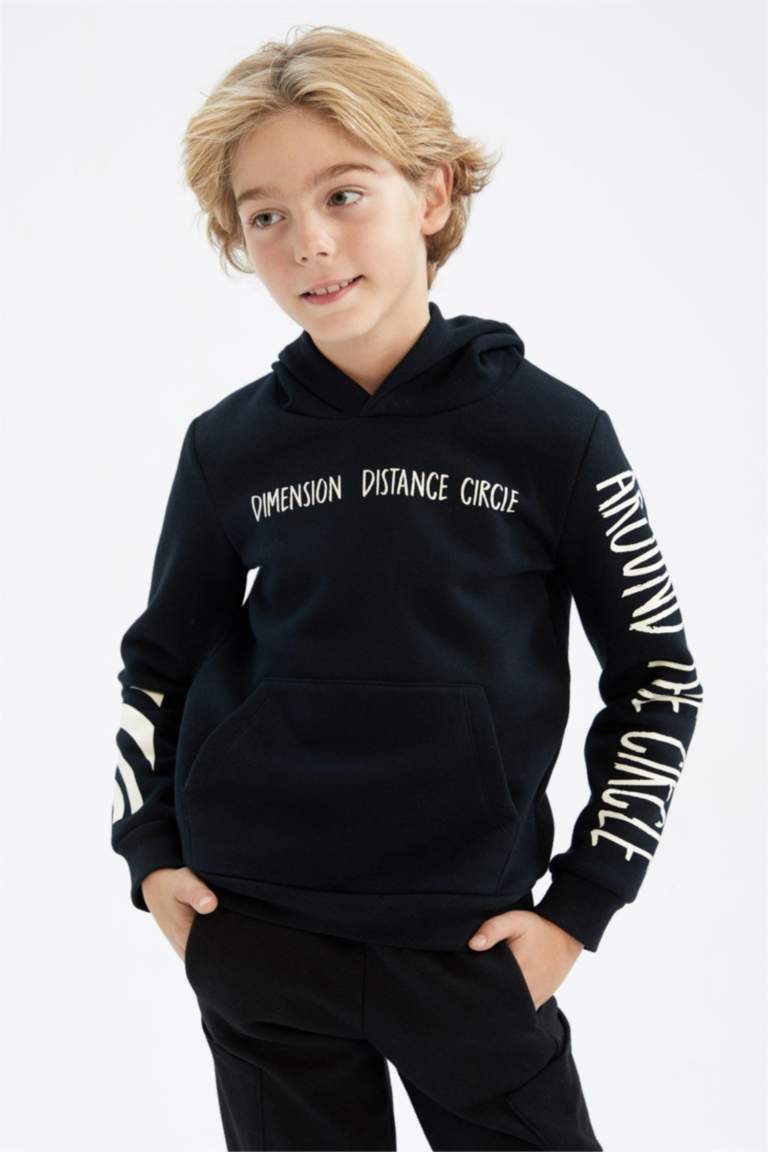 Boys Black Cotton Sweatshirt main image 1