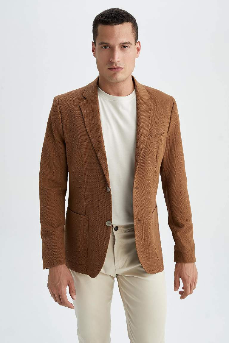 Slim Fit Lined Blazer