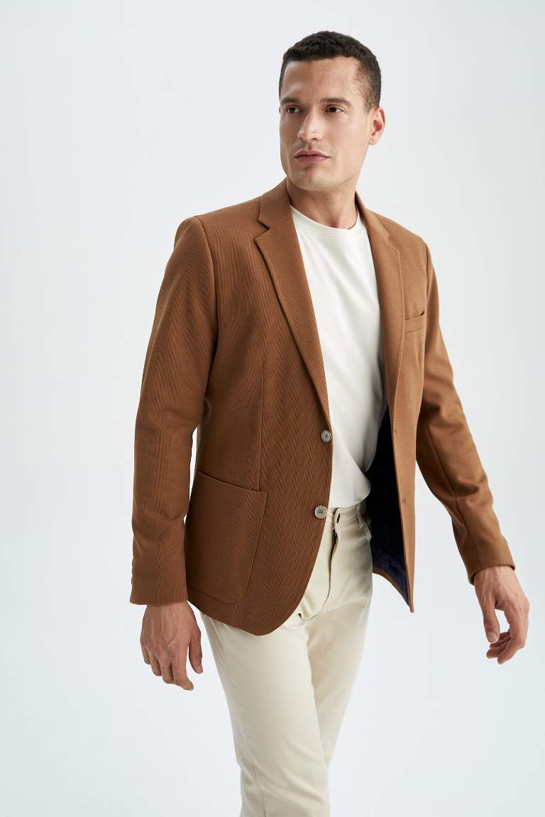 Slim Fit Lined Blazer