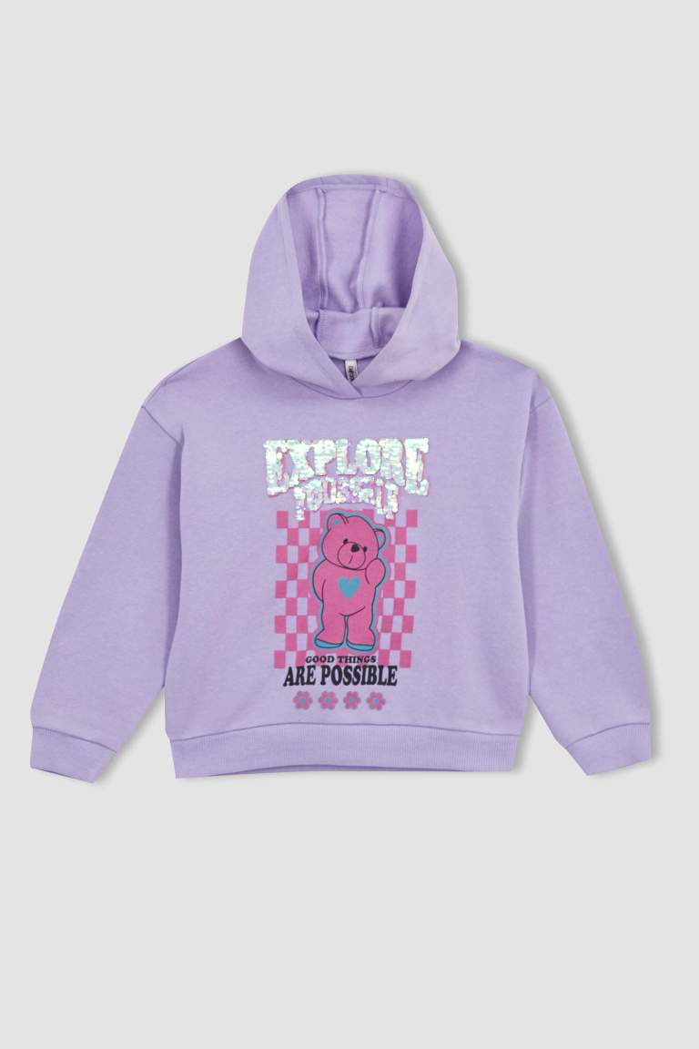 Purple GIRLS & TEENS Girl Hoodie Sweatshirt 2681826 | DeFacto