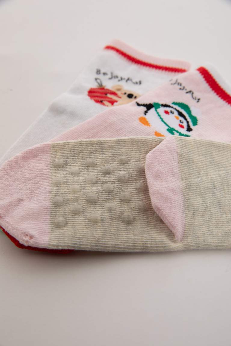 Baby Girl Christmas Themed 3 Pack Cotton Long Socks