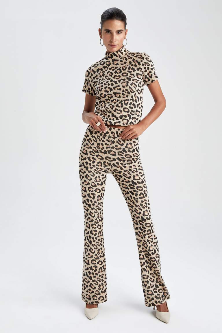 Leopard Patterned Sweatpants