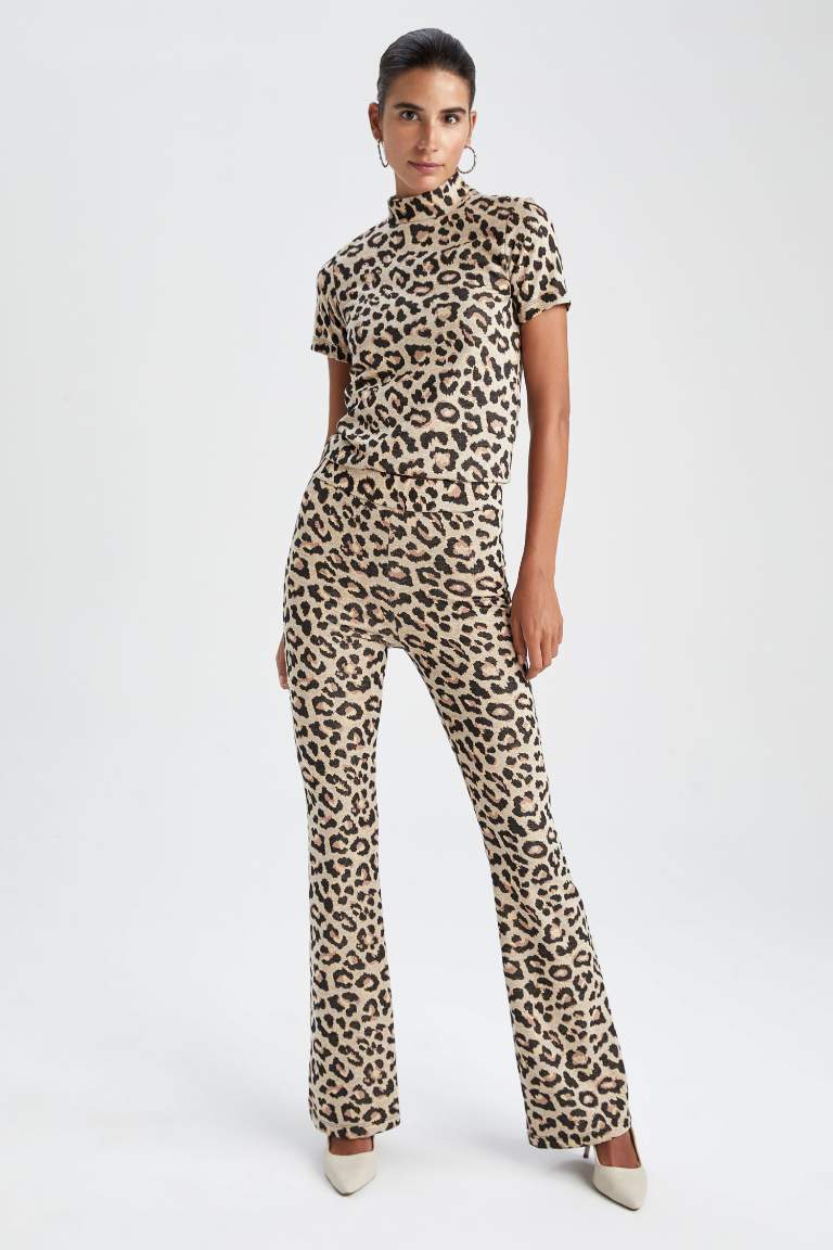 Leopard Patterned Sweatpants