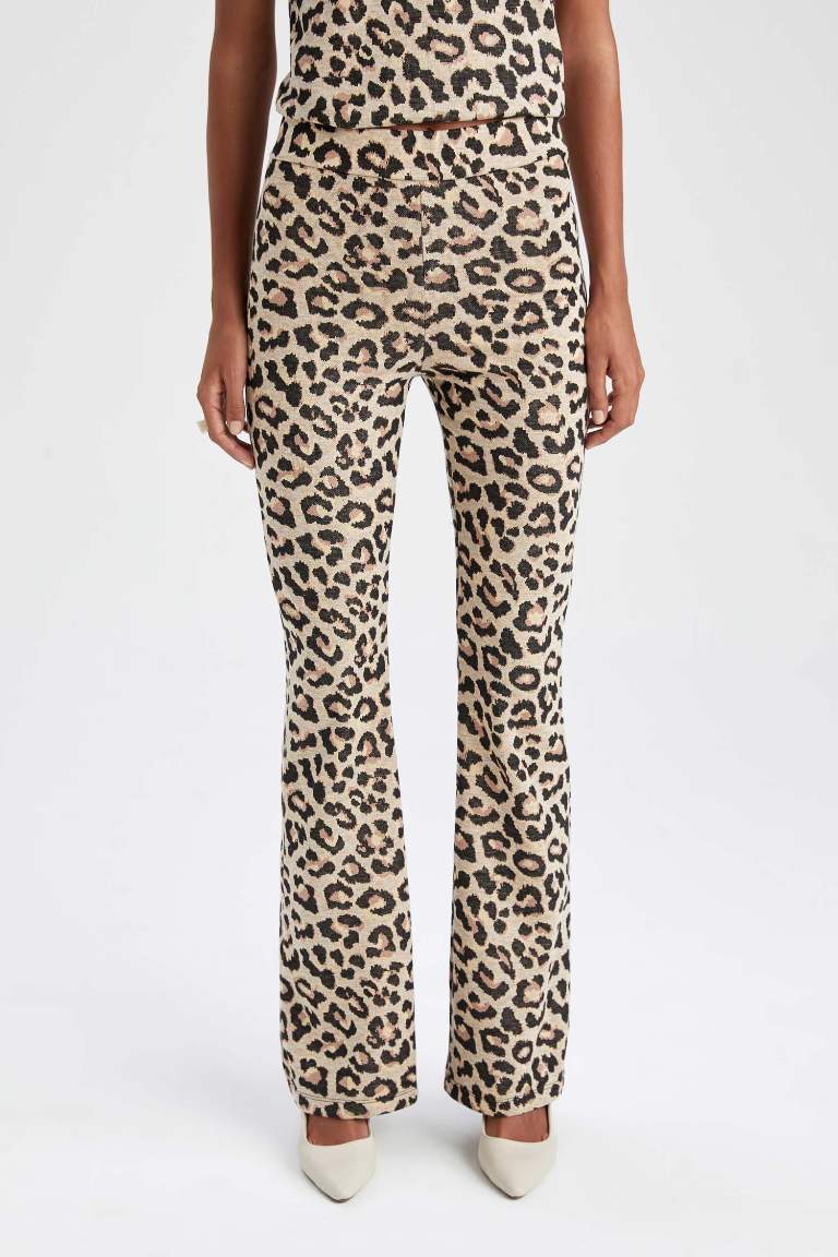 Leopard Patterned Sweatpants